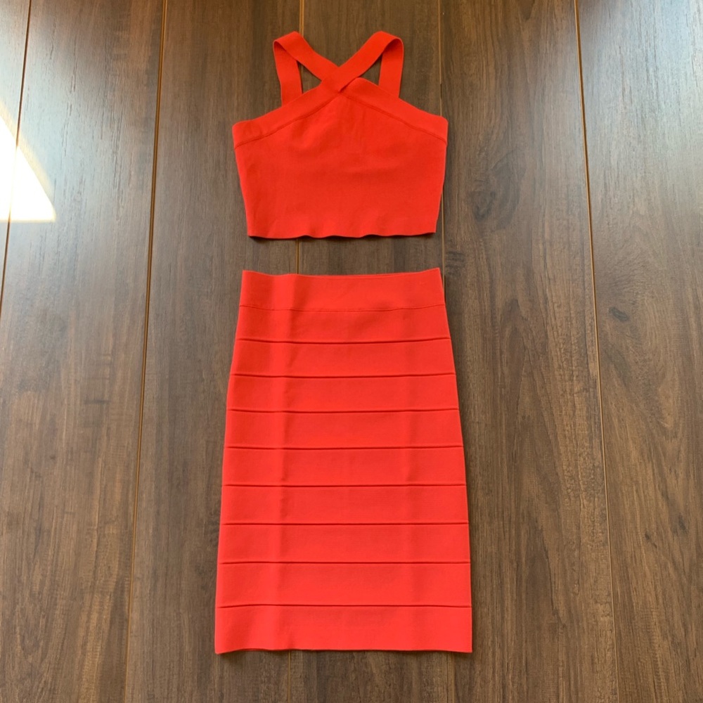 SOLD - BCBGMaxAzria 2 piece Body-con Dress - Picture 1 of 7